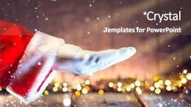  Presentation with christmas empty blank letter - Theme featuring gesture presenting point holding gift background and a violet colored foreground