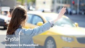  Presentation with tourism hiking - Beautiful PPT theme featuring gesture transportation travel tourism backdrop and a seafoam green colored foreground