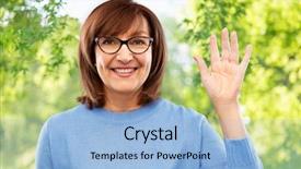  Presentation with old people - Presentation design featuring gesture vision and old people background and a  colored foreground