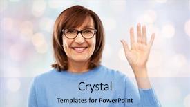  Presentation with old people animated - Presentation design featuring gesture vision and old people background and a  colored foreground