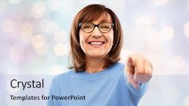  Presentation with old people - Cool new PPT theme with gesture vision and old people backdrop and a light blue colored foreground