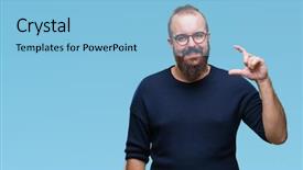  Presentation with fingers - PPT layouts consisting of gesturing with hand doing size background and a light blue colored foreground