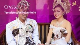  Presentation with married - Colorful presentation enhanced with get married in their early backdrop and a violet colored foreground