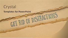  Presentation with earth tone - Presentation theme with get-rid-of-distractions-motivational background and a coral colored foreground