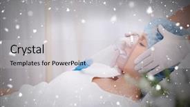  Presentation with falling snow - Theme featuring get surgery against snow falling background and a light gray colored foreground
