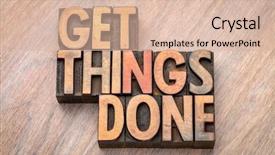  Presentation with done - Slides having get things done - word abstract background and a lemonade colored foreground