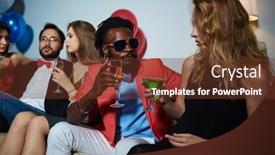  Presentation with better together - Cool new presentation theme with get-together backdrop and a tawny brown colored foreground