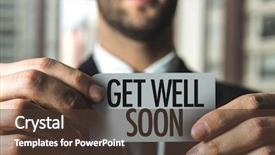  Presentation with well - PPT theme featuring get well soon background and a tawny brown colored foreground