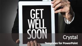  Presentation with well - Cool new presentation with get well soon backdrop and a dark gray colored foreground