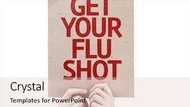  Presentation with shot - Colorful presentation enhanced with get your flu shot card backdrop and a lemonade colored foreground