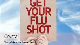  Presentation with sky - Slide set with get your flu shot card background and a coral colored foreground