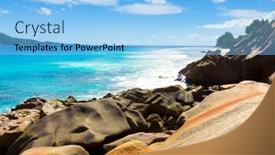  Presentation with foam - Audience pleasing presentation design consisting of getaway scene foam backdrop and a light blue colored foreground