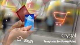  Presentation with flexible - Slides with gets credit card and consumer background and a gray colored foreground