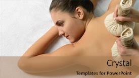  Presentation with spa herbal balls - Cool new theme with gets massage with spa herbal backdrop and a coral colored foreground