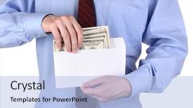  Presentation with envelope - Cool new presentation theme with gets out of the envelope backdrop and a light blue colored foreground