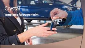  Presentation with mechanic - Slide set featuring gets the carkeys from mechanic background and a ocean colored foreground