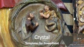  Presentation with rosary - Amazing theme having getsemani - agony in the garden mysteries backdrop and a gray colored foreground