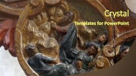  Presentation with rosary - Colorful slide set enhanced with getsemani - agony in the garden mysteries backdrop and a tawny brown colored foreground