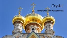  Presentation with magdalene - PPT layouts featuring getsemani - church of mary magdalene background and a teal colored foreground