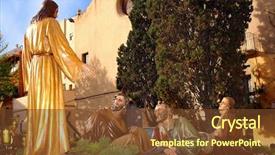  Presentation with gethsemane - Amazing presentation design having getsemani - image of the sculpture group backdrop and a tawny brown colored foreground