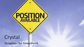  Presentation with sun - Amazing PPT theme having getting better business - position available road sign backdrop and a light blue colored foreground