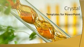  Presentation with essential oil - PPT theme having getting-essential-oil-from-natural background and a yellow colored foreground