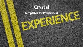  Presentation with experience - Amazing presentation having capacity planning - experience written on the road backdrop and a dark gray colored foreground