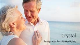  Presentation with married couple - Slides enhanced with getting married in beach ceremony background and a lemonade colored foreground