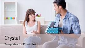  Presentation with pet - Slides featuring getting pet rabbit as birthday background and a light gray colored foreground