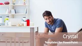  Presentation with adventure sports man - Theme enhanced with getting ready for gym sport background and a  colored foreground