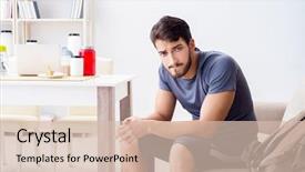  Presentation with gym - PPT theme with getting ready for gym sport background and a soft green colored foreground