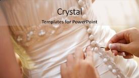  Presentation with ceremony - Presentation theme enhanced with getting ready for the wedding background and a soft green colored foreground