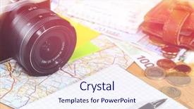  Presentation with space travel - Cool new presentation theme with bamboo pen - getting ready for travel money backdrop and a sky blue colored foreground