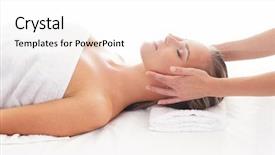  Presentation with spa - Presentation theme consisting of getting spa treatment over white background and a white colored foreground