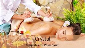  Presentation with herbal - Cool new theme with getting thai herbal compress massage backdrop and a coral colored foreground