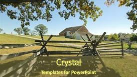  Presentation with farm - PPT theme consisting of gettyburg - fence and farm background and a tawny brown colored foreground