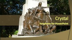  Presentation with battlefield - Colorful presentation theme enhanced with gettyburg - gettysburg battlefield monument backdrop and a tawny brown colored foreground