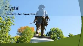  Presentation with battlefield - Cool new presentation design with gettyburg - gettysburg battlefield monument backdrop and a light blue colored foreground