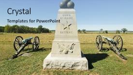  Presentation with maine - Beautiful PPT layouts featuring gettyburg - maine 6th battery monument backdrop and a light blue colored foreground