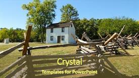  Presentation with battlefield - Slide set enhanced with gettysburg battlefield headquarters background and a tawny brown colored foreground