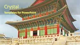  Presentation with throne - Slides with geunjeongjeon the main throne hall background and a tawny brown colored foreground