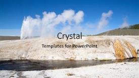 Presentation with yellowstone - Colorful PPT layouts enhanced with geyser eruption in the yellowstone backdrop and a lemonade colored foreground