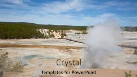  Presentation with yellowstone - PPT layouts enhanced with geyser-eruption-in-the-yellowstone background and a coral colored foreground
