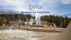  Presentation with yellowstone - Amazing slide deck having geyser-eruption-in-the-yellowstone backdrop and a light blue colored foreground