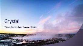  Presentation with iceland - Cool new presentation theme with geyser golden circle iceland geothermal backdrop and a sky blue colored foreground