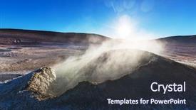  Presentation with sol - Theme consisting of geyser sol de manana bolivia background and a wine colored foreground