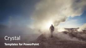  Presentation with beautiful-landscapes - Slides with geyser-sol-de-manana-bolivia and a dark gray colored foreground