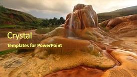  Presentation with soil red - PPT theme having geysers and sunset sky madagascar background and a tawny brown colored foreground