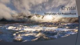  Presentation with sol - PPT theme enhanced with geysers-sol-de-manana background and a light gray colored foreground