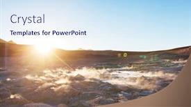  Presentation with sol - Slide deck having geysers-sol-de-manana background and a sky blue colored foreground
